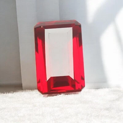 AAA+ 90 To 100 Ct Mozambique Blood Red Ruby Cut Emerald Certified Loose Gemstone - Image 1 of 4