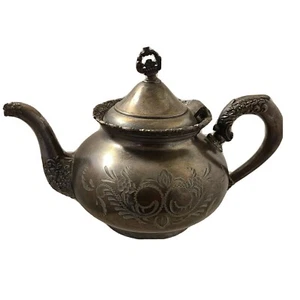 The Van Bergh S P Co Quadruple Silverplate Teapot Rochester NY 1898 Antique - Picture 1 of 11
