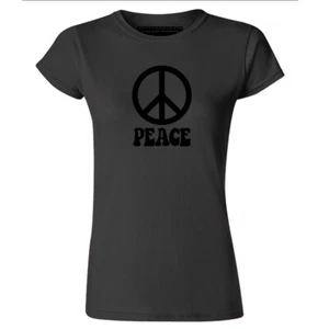 Womens Peace CND T Shirt Anti War Disarmament Ban The Bomb - Picture 1 of 2