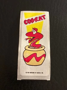 Vtg 1989 Super Mario Bros. 2 COBRAT Nintendo Topps Game Tip Sticker RARE 80s! - Picture 1 of 2