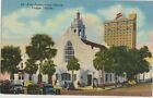 Postcard FL First Presbyterian Church Tampa Florida Linen Old Autos