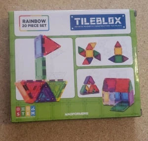 NEU Tileblox Rainbow Infinite Magnetic Construction Tile Block (20 Stück) - Bild 1 von 3