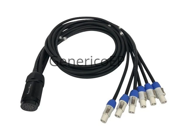 SOCAPEX  19 PIN female -  6FT to Gray Powercon  BREAK-IN Breakin - Image 1 of 1