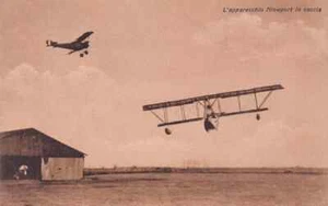 Postal militar de la Primera Guerra Mundial - Aviones de guerra temprana - L apparecchio Niewport - Imagen 1 de 2