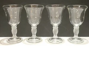 Longaberger 10 Unzen Wasserkelche Weingläser - Spirale/Wirbel Stielgläser Set (4) - Bild 1 von 2