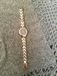 Folio Rose Gold Tone Rhinestone Watch W/ Extender ~ New Without Box. - Picture 1 of 8