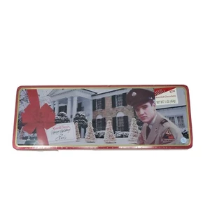 Elvis Presley 1998 Russell Stover Christmas Tin Vintage New Old Stock Sealed - Picture 1 of 12