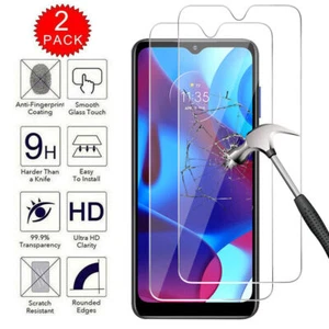 Película protectora de pantalla de vidrio templado HD transparente 2 piezas para Motorola Moto G Pure 2021 - Imagen 1 de 28