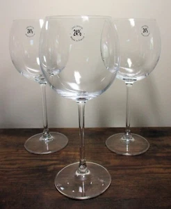 SET of 3 Crystal BALLOON WINE GLASSES/GOBLETS ~ 9" Tall - Picture 1 of 2