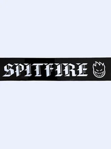Pegatina de skateboarding vintage de los años 90’s-2000’s Spitfire Wheels en blanco y negro - Imagen 1 de 3