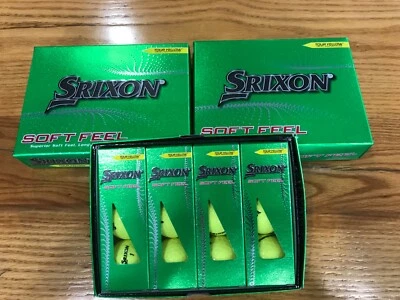 SRIXON SOFT FEEL 3 DOZEN TOUR YELLOW GOLF BALLS NEW IN BOX