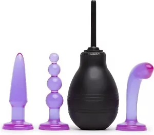 Lovehoney Butt Plug Kit - Anal Douche - Beaded Curved Prostate Massagers - Picture 1 of 7