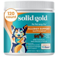 Dog Allergy Chews - Itch Relief with Wild Alaskan Salmon Oil, Colostrum & Bet...