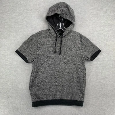 Camisa Forever 21 Adulto Grande Sudadera con Capucha Suéter Gris Jaspeado Urban Street Foto 1 de 4