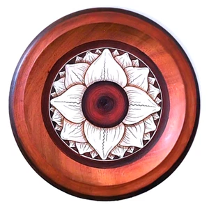 Own a Piece of Art History! Hand-Painted Wooden Plate - Picture 1 of 5