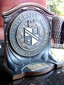 UNIVERSITY OF OHIO AKRON / KNUTE ROCKNE BOWL / 1976 RUBBER BOWL / Very Heavy 5lb - Picture 1 of 6
