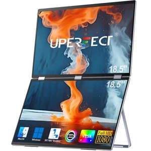 Dual Monitor für Laptop Extender 18,5 Zoll 1920x1080 Klappmonitor 1200:1 300nits - Bild 1 von 8