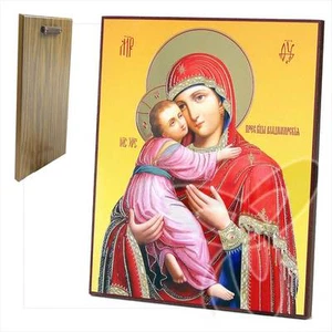 Ikone GM von Wladimir Holz 20 x 24 icon икона Владимирская Божия Матерь - Picture 1 of 1