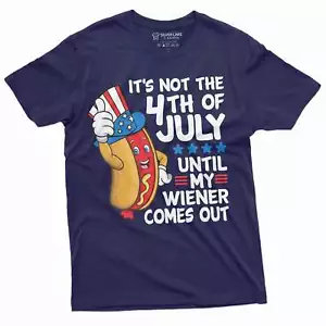 4th of July Funny Wiener T-shirt Fourth Of July Gifts For Him Men Dad Grandpa - Picture 1 of 8