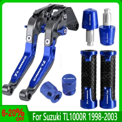For Suzuki TL1000R 1998-2003 Hand Grips Bar Ends Caps Brake Clutch Levers Sets - Image 1 of 4