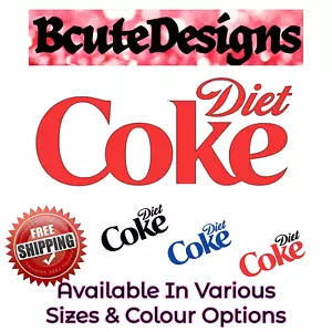 DIÄT COKE COLA VINYL ABZIEHBILD TRANSFER AUFKLEBER WANDBAR PUB MANCAVE ZIMMER MÄDCHENHÖHLE - Bild 1 von 6