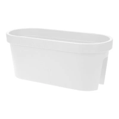 Balkon Geländer Blumentopf - weiß / 60 cm - Kunststoff Pflanz Kasten Blumen Topf - Bild 1 von 4