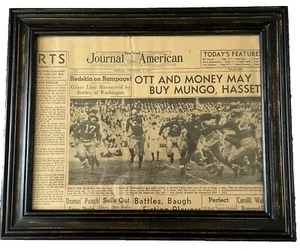 1937 New York Journal & Washington Redskins On A Rampage gerahmte Zeitung - Bild 1 von 9