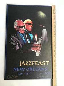 2005 Jazzfeast New Orleans Ray Fest Print on Canvas Signed by Artist - Picture 1 of 14