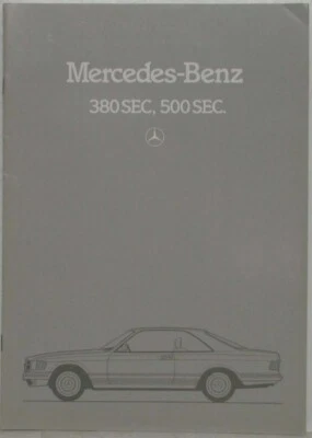 Mercedes-Benz 1985 380SEC y 500SEC folleto de ventas - texto alemán Foto 1 de 4