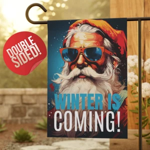 Christmas in July, Winter is Coming! Santa Wearing Shades, Mom Gift for Her - Picture 1 of 13