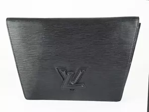 Auténtico Bolso de Mano LOUIS VUITTON Negro Cuero Epi Pochette Trapecio Francia LL2337C - Imagen 1 de 22