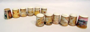 LOTTO 12 DITALI GIAPPONESI DIPINTI A MANO VINTAGE DA COLLEZIONE PORCELLANA BIANCA (EZS001794) - Foto 1 di 12