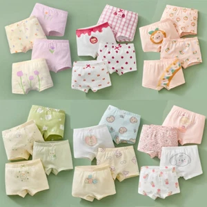 4PCS Little Girls' Boxer Brief Underwear Toddler Baby Print Cotton Panties 2-13Y - Picture 1 of 43