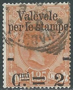 1890 REGNO USATO VALEVOLE PER LE STAMPE 2 CENT SU 1,25 LIRE - RC1-10 - Picture 1 of 1