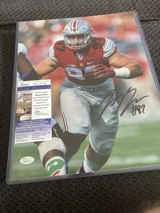 JOEY BOSA OHIO STATE BUCKEYES SIGNED 11X14 PHOTO W/JSA COA 14' CHAMPS! - Picture 1 of 3