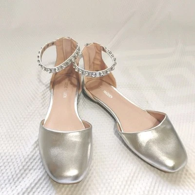 Молодежные балетки Steve Madden Jnora размер 5 М ремешок на лодыжке со стразами - Изображение 1 из 4