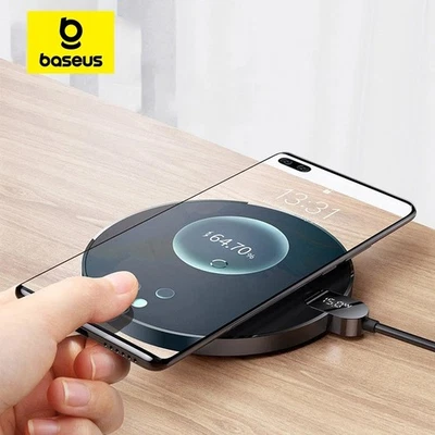 Baseus 15W Wireless Chargers For iPhone 15 14 Samsung LED Display - Image 1 of 4