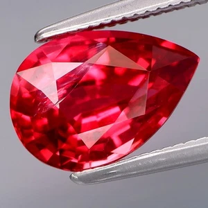 2.37Ct.Very Good Color&Full Sparkling Natural Hot Red Spinel Myanmar Lupe CLEAN - Picture 1 of 4