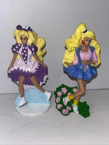 VTG 1991 BARBIE McDonald’s FIGURES SKATER & TENNIS SHOES Set Of 2 Rubber MATTEL - Picture 1 of 3