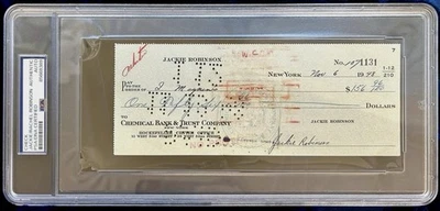 Jackie & Rachel Robinson 1948 Signed Personal Check, PSA/DNA Certified Auto. - Image 1 of 4