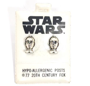 Vintage 1977 Original Star Wars C-3PO Ohrstecker 20th Century Fox - Bild 1 von 4