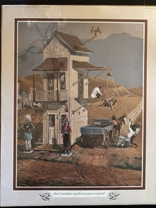 LLoyd Mitchell 1979 Sidekick Leanin Tree Print Ain't Modern Medicine A Marvel - Picture 1 of 13