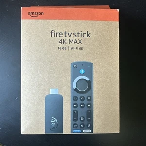 Amazon Fire TV Stick 4K Max 16GB WIFI 6E Media Stream, Alexa Voice Remote - NEW - Picture 1 of 8