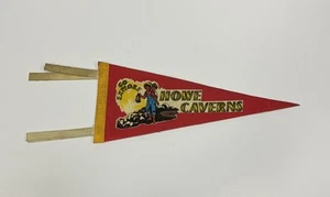 Vintage Howe Caverns Go Explore Felt Pennant New York Banner Souvenir - Picture 1 of 6