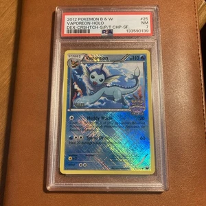 VAPOREON STAFF #25 - 2012 Pokémon Card State Championships Promo PSA 7 Holo RARE - Bild 1 von 10