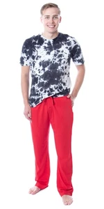 Intimo Men's 2 Piece Pajama Set Cotton/Poly Blend Jersey Knit Lounge Pants With - Picture 1 of 3