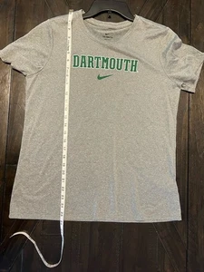 GUC Nike Dartmouth T-shirt Women’s Size L Large Gray Big Green Keggy - Picture 1 of 9