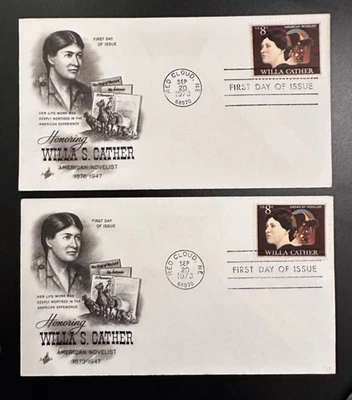 Sc 1487 Willa Cather ArtCraft variety set/2 dates SEV# 1-2 Black UA XF - Image 1 of 4