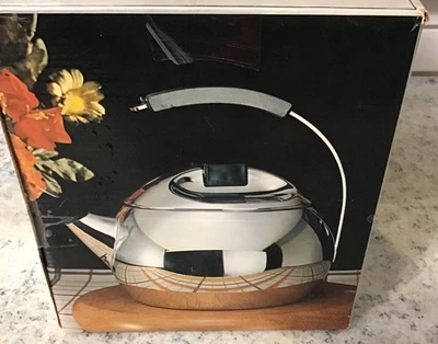 De Colección Tramontina 2 Cuartos Tetera Doble Grueso Acero Inoxidable 18/8 Brasil Foto 1 de 4