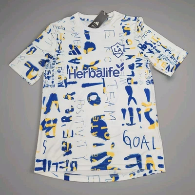 Adidas LA Galaxy Kick Childhood Cancer Shirt Youth Size XL 15/16 JE6531 NWT - Image 1 of 4